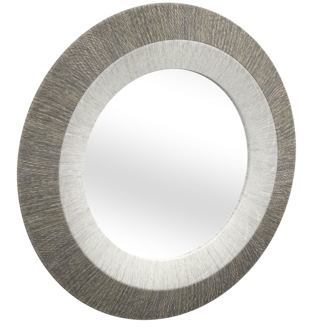 Bassett Mirror Koree White Grey Wall Mirror BMC-M4904