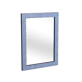 Bassett Mirror Cesar Blue Ivory Wall Mirror