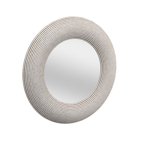 Bassett Mirror Spin White Washed Wall Mirror