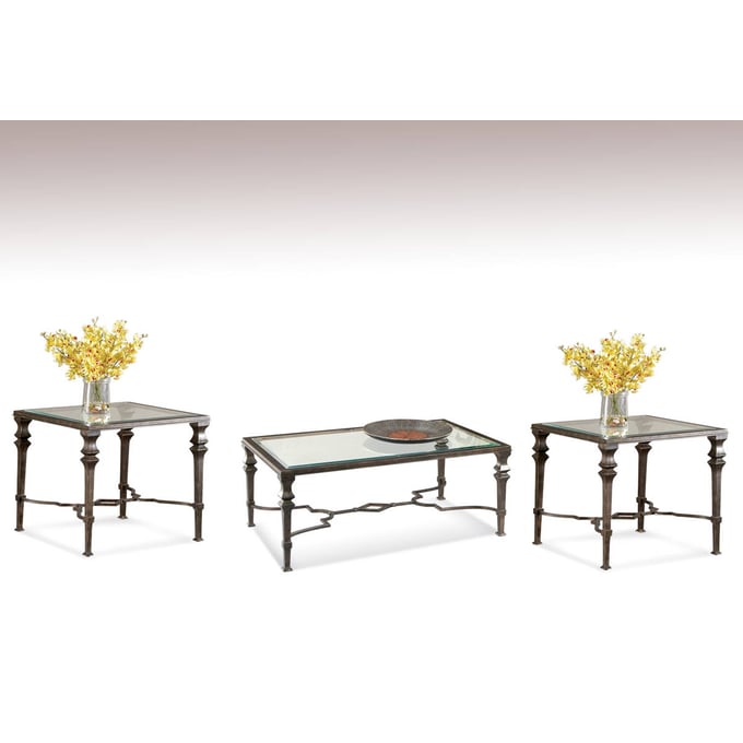 Bassett Mirror Lido Burnished Bronze 3pc Coffee Table Set BMC-T1210-CT-S