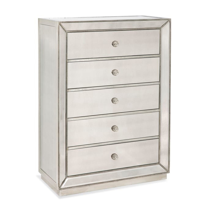 Bassett Mirror Murano Silver 5 Drawer Chest BMC-T2624-920EC