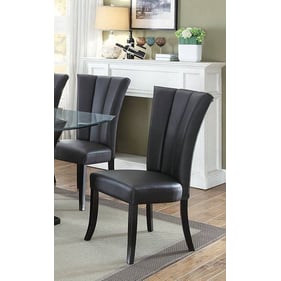 2 Poundex Black Dining Chairs