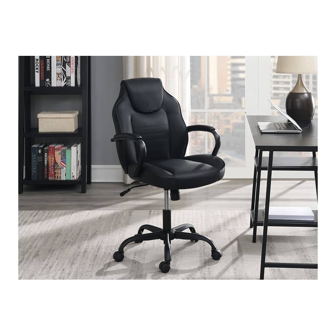 Poundex Faux Leather Adjustable Office Chairs BOSS-F1697-OFC-CH-VAR