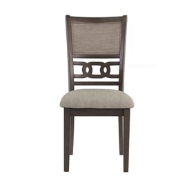 2 Poundex Grey Fabric Dining Chairs