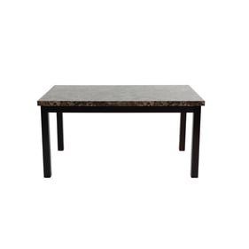 Poundex Espresso Faux Marble Dining Table