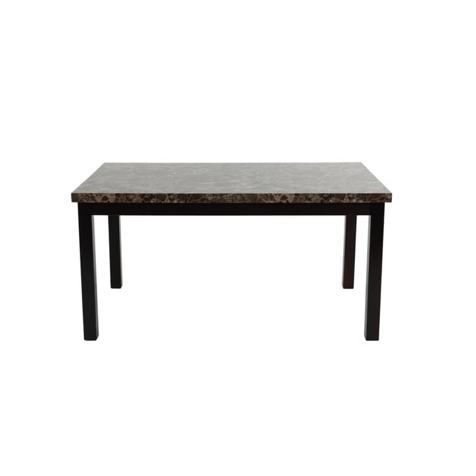 Poundex Espresso Faux Marble Dining Table BOSS-F2093