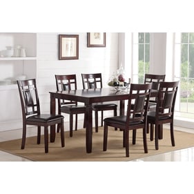 Poundex Cherry 7pc Dining Room Set