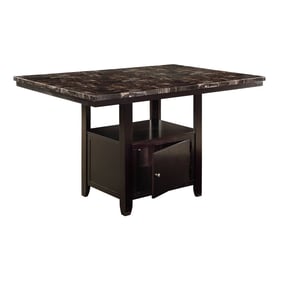 Poundex Espresso Counter Height Table with Storgae