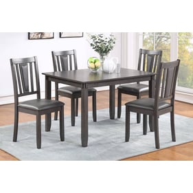 Poundex Grey 5pc Dining Room Set