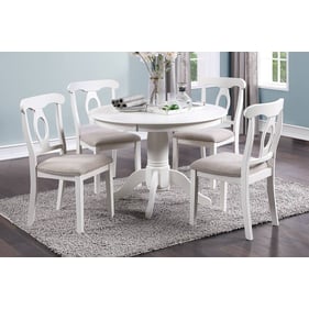 Poundex White 5pc Dining Room Set