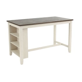 Poundex White Grey Counter Height Table