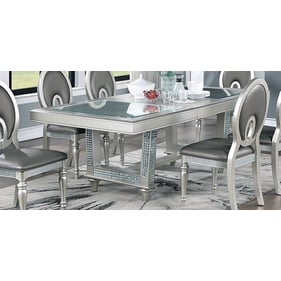 Poundex Silver Dining Table