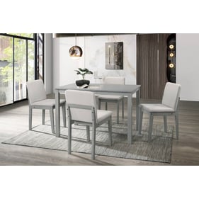 Poundex Beige Grey 5pc Dining Room Set