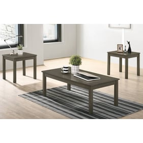 Poundex Dark Grey 3pc Coffee Table Set