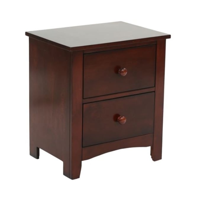 Poundex Cherry 2 Drawers Night Stand BOSS-F4234