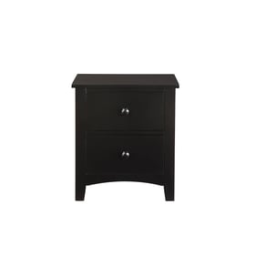 Poundex Black 2 Drawers Night Stand