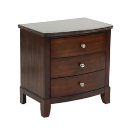 Poundex Dark Cherry Poplar MDF Night Stand