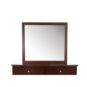 Poundex Dark Cherry Poplar MDF Mirror