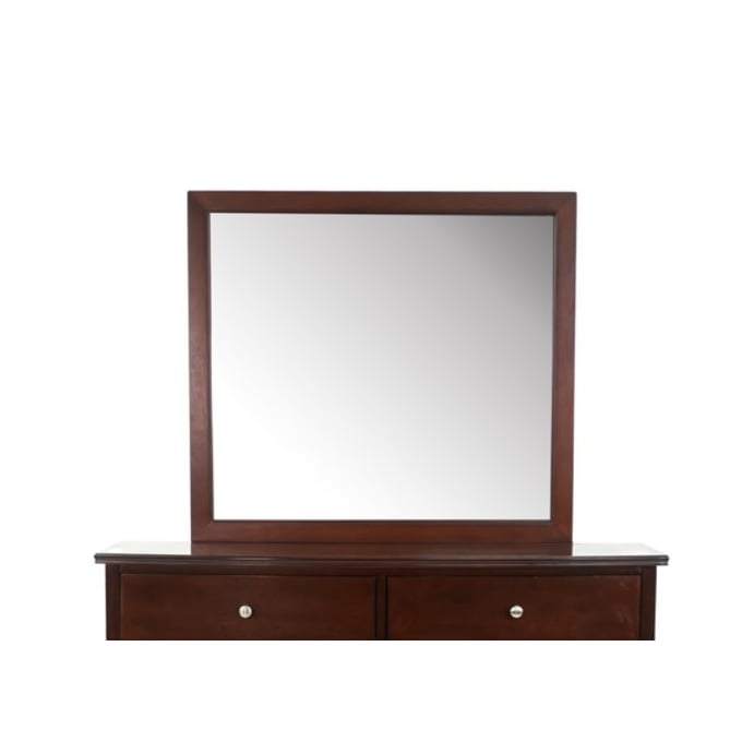 Poundex Dark Cherry Poplar MDF Mirror BOSS-F4336