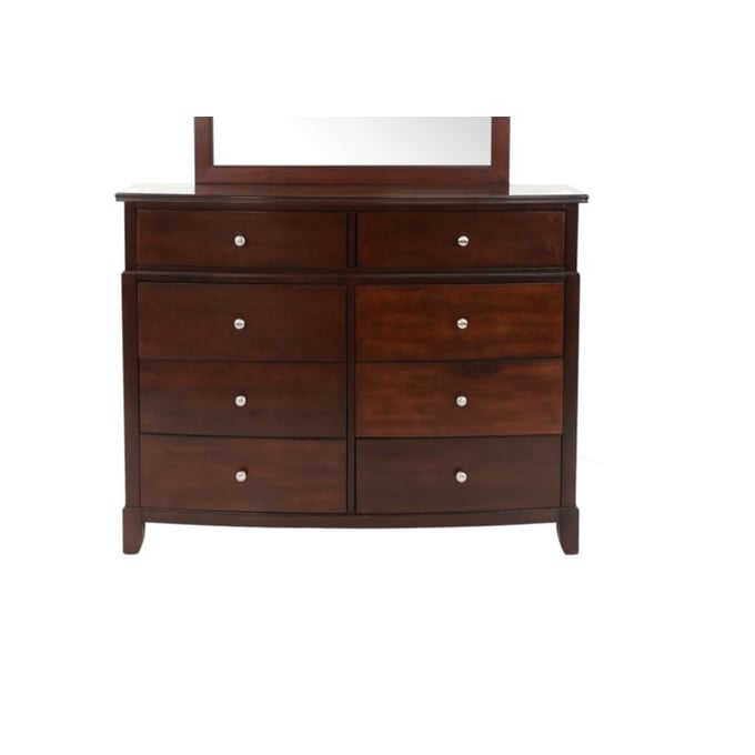 Poundex Dark Cherry Poplar MDF Dresser BOSS-F4337