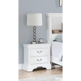 Poundex White Night Stand