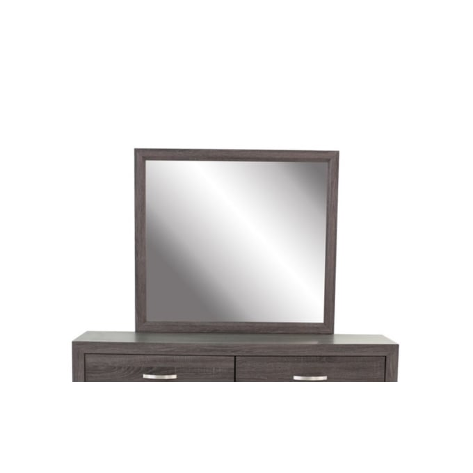 Poundex Foil Grey Solid Wood Mirror BOSS-F4962