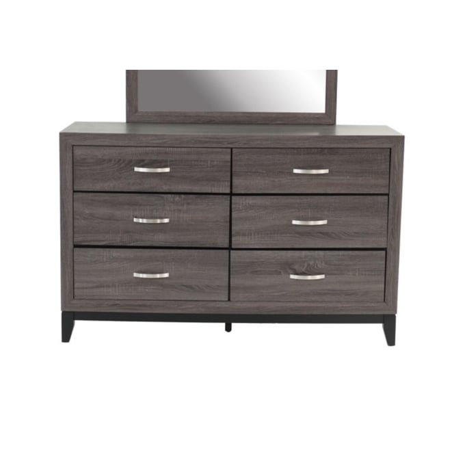 Poundex Foil Grey Solid Wood Dresser BOSS-F4963