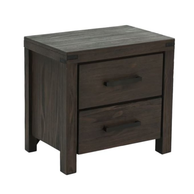 Poundex Espresso Pine Plywood Night Stand BOSS-F5426