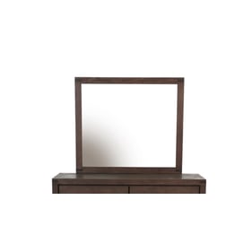 Poundex Espresso Pine Plywood Mirror