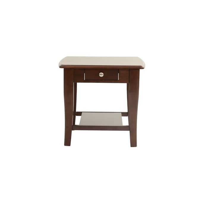 Poundex Espresso Drawer End Table BOSS-F6280