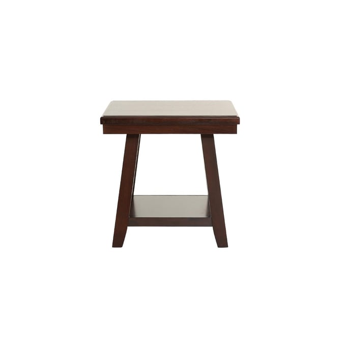 Poundex Walnut End Table BOSS-F6382