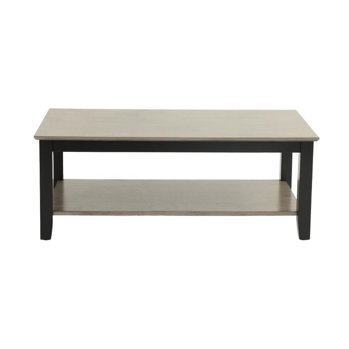 Poundex Gray Black Coffee Table BOSS-F6384