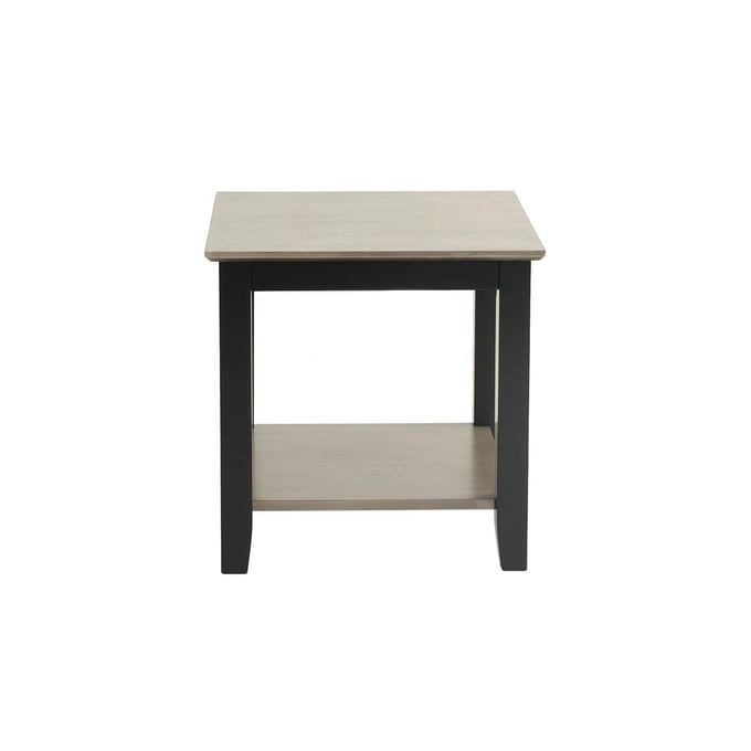 Poundex Gray Black End Table BOSS-F6385