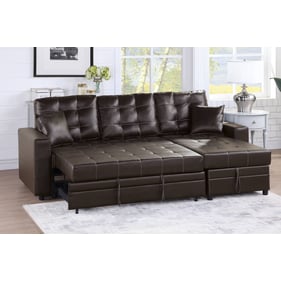 Poundex Espresso 2pc Sectional