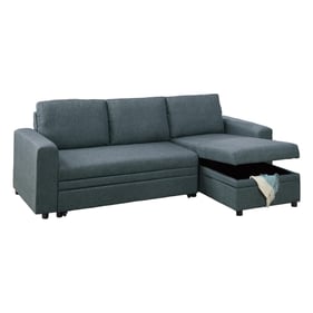 Poundex Grey Blue Espresso 2pc Sectional