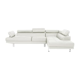 Poundex White Modern 2pc Sectional