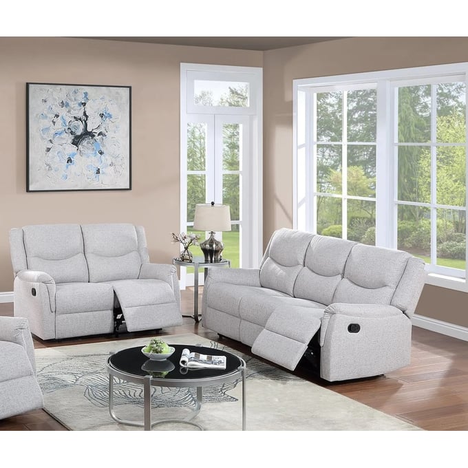 Poundex Sincere Bone 2pc Living Room Set BOSS-F8113-LR-S2