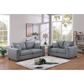 Poundex Fog Sofa and Loveseat Set