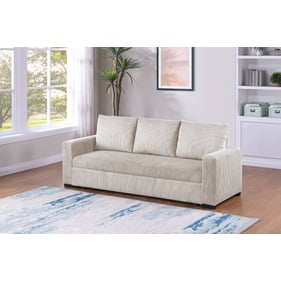 Poundex Ivory Convertible Sofa