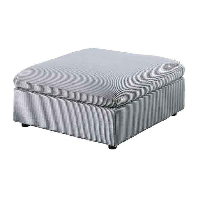 Poundex Light Gray Cocktail Ottoman BOSS-F8896