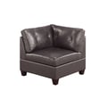 Corner sofa/ dark coffee genuine leather