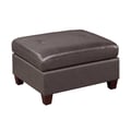 Ottoman/ dark coffee genuine leather