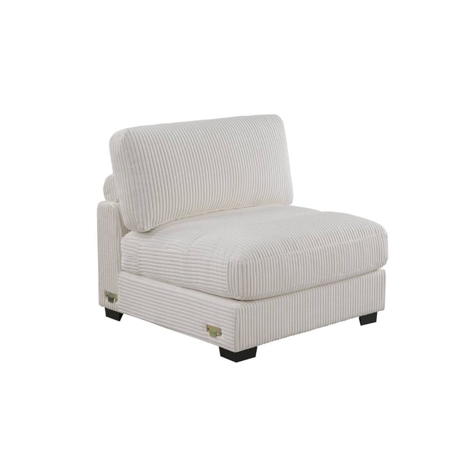 Poundex Beige Armless Chair BOSS-F8986