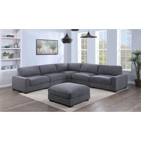 Poundex Gray 6pc Sectional