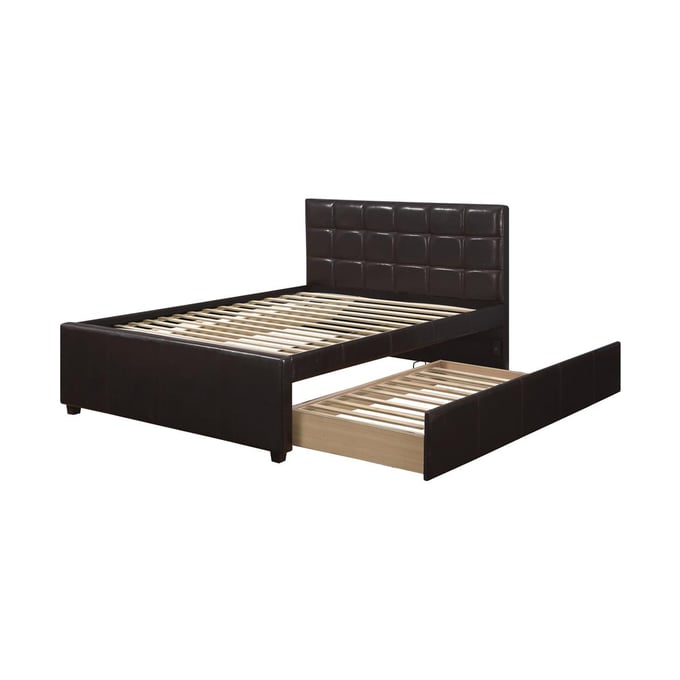 Poundex Espresso Full Bed with Trundle BOSS-F9215F