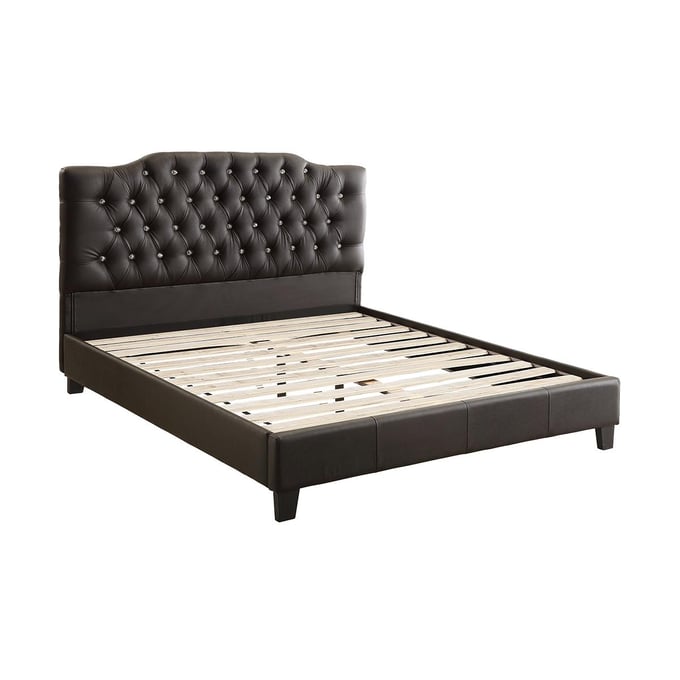 Poundex Beds With Tufted Headboard BOSS-F933-BEDS-VAR