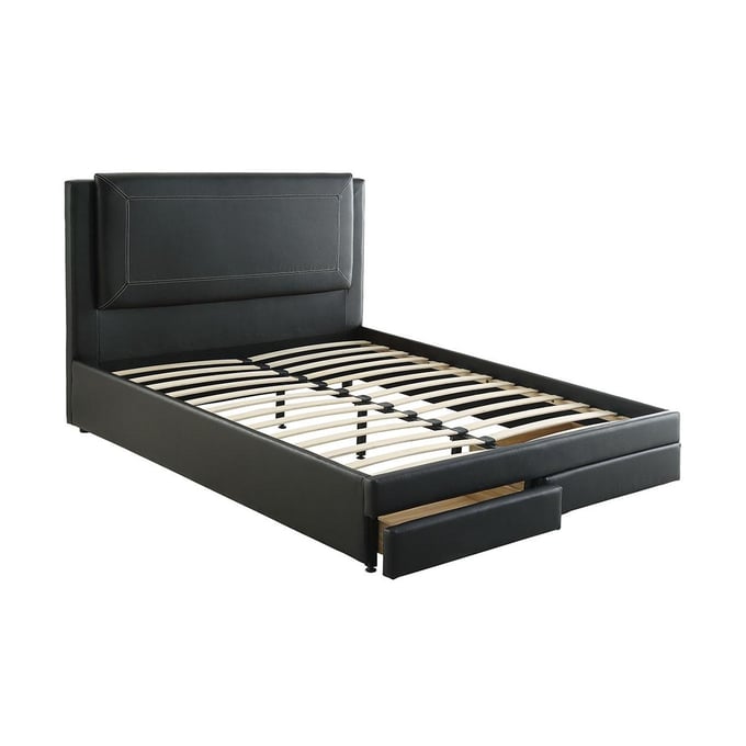 Poundex Black Queen Storage Bed BOSS-F9334Q