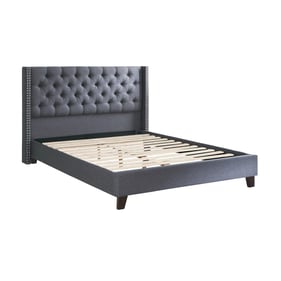 Poundex Blue Grey Espresso Full Bed