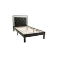 TWIN BED/PU-ASH BLACK