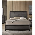 QUEEN BED/PU FOIL GREY